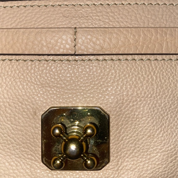 EUC Chloé Elsie Cream Continental Turn-Lock Leather Wallet - Picture 9 of 15